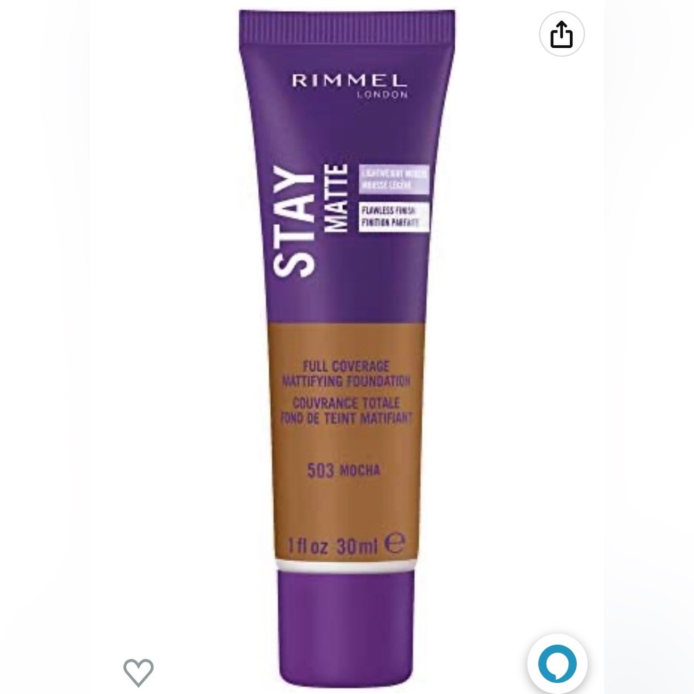 Rimmel London stay matte full coverage. Mattifying foundation, 503 mocha